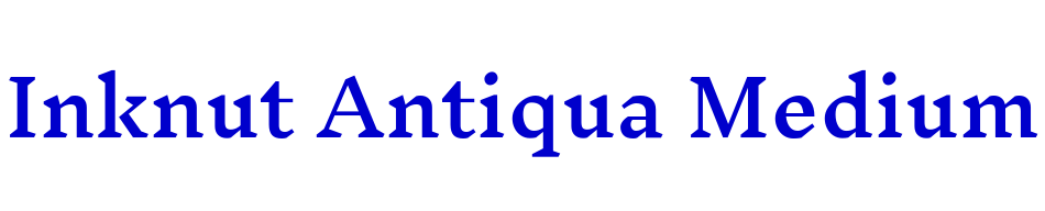 Inknut Antiqua Medium шрифт